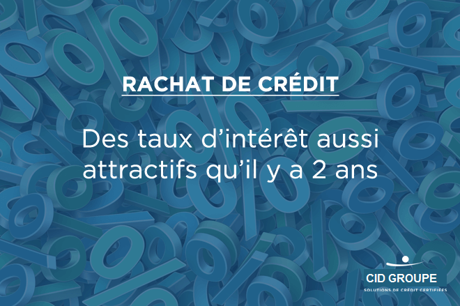 Rachat de crédit : les taux d’intérêt sont aussi attractifs qu’il y a deux ans